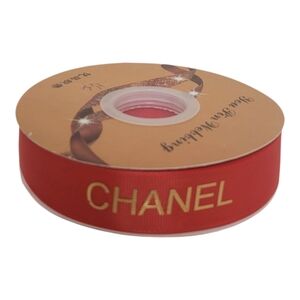 CHANEL Gold on Red Ribbon
